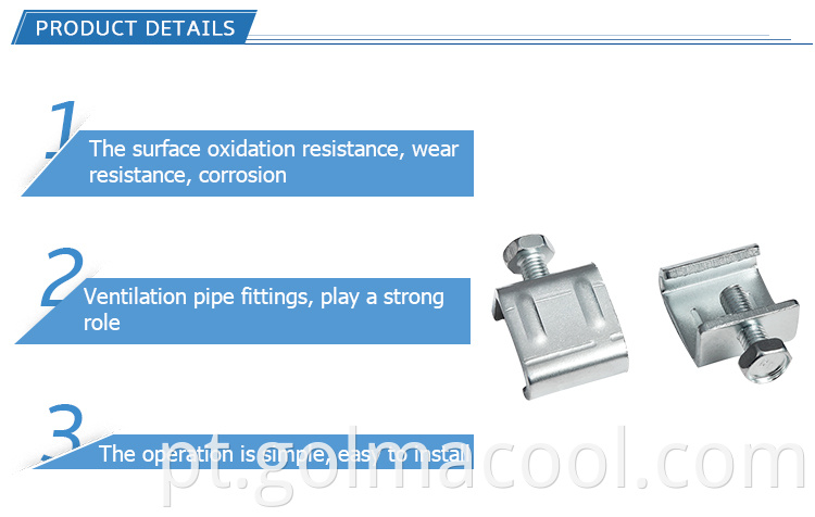 Peças de sistema de climatização flange de aço galvanizado G-grampo para flange de duto